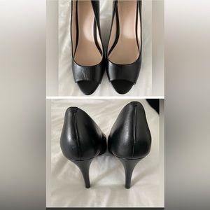 Cole Haan Black Peep Toe Heels